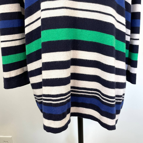 Talbots Multicolor Striped Button Shoulder Sweater Plus Size - Picture 4 of 12